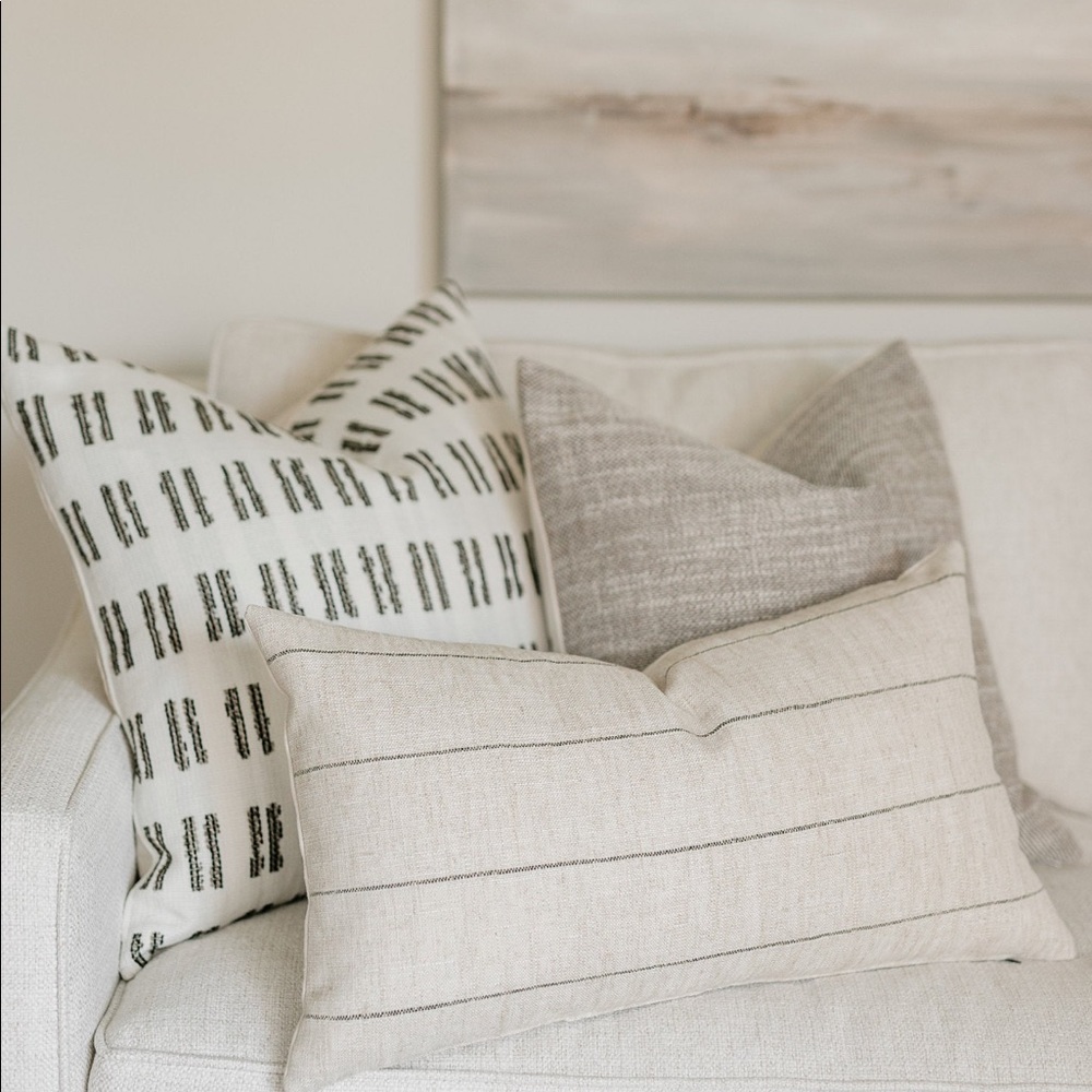 Lule & Co Black and White Woven Pillow Cover